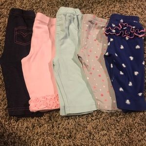 0-3/3 month baby girl pant lot
